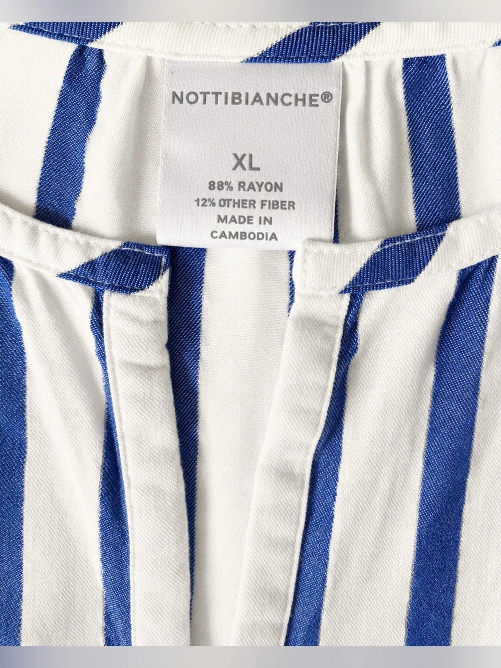 Women's Pajamas Blue & White Striped Set XL - Picture 9 of 10
